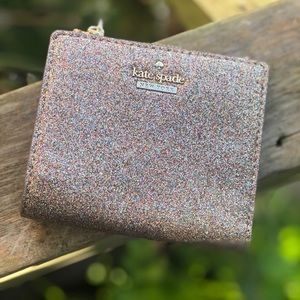 NWOT Kate Spade Glitter Small Bifold Wallet